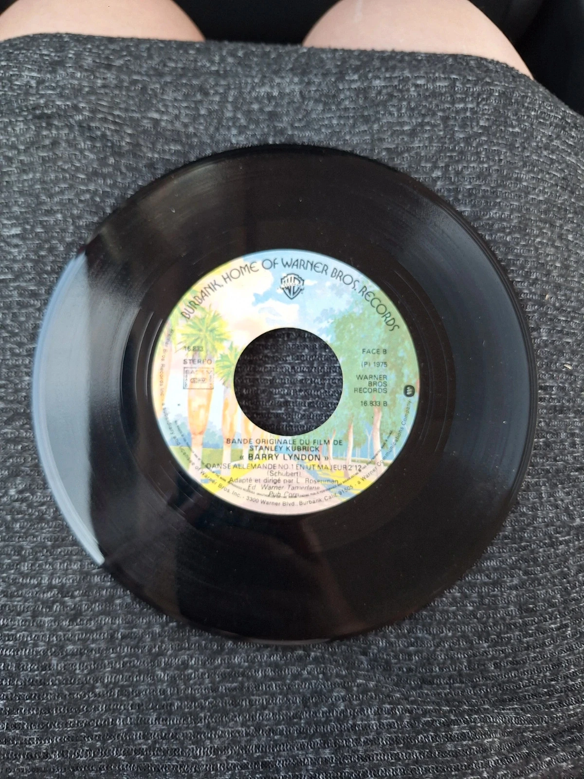 Vinil 45T BOF Barry Lyndon Stanley Kubrick Sarabande Haendel 1975 Warner – photo 4
